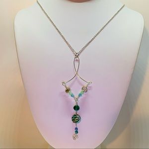Handcrafted Wire Wrapped Abalone Necklace